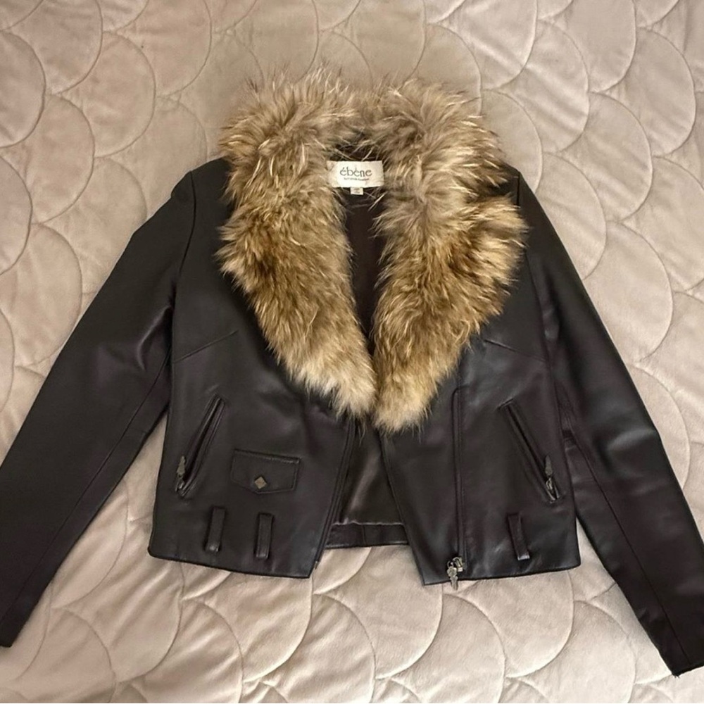 Vintage ebene by Patrick Assuline leather jacket